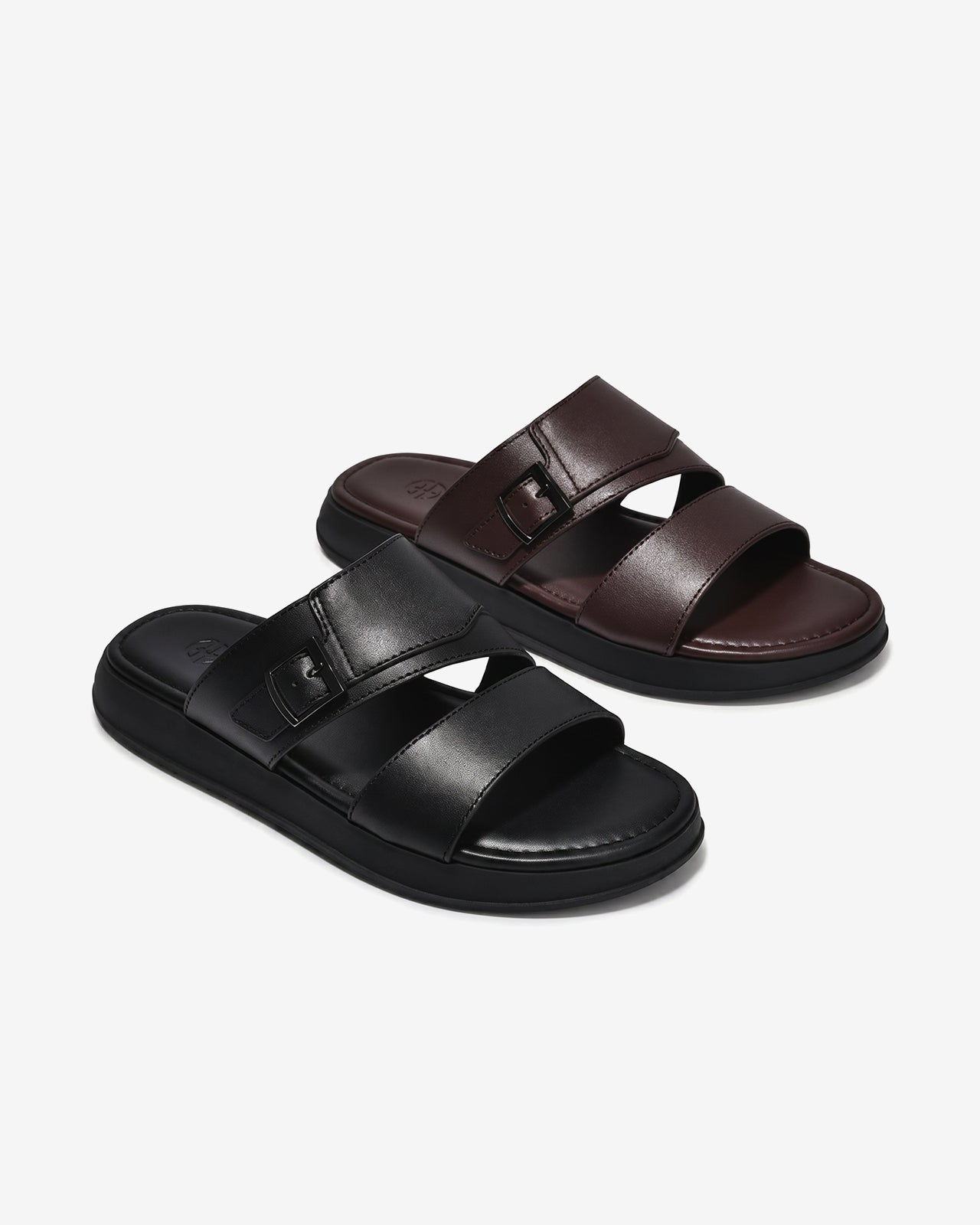 Dép Quai Ngang Nam Đông Hải Khóa Cài-D3117-Nâu Color1