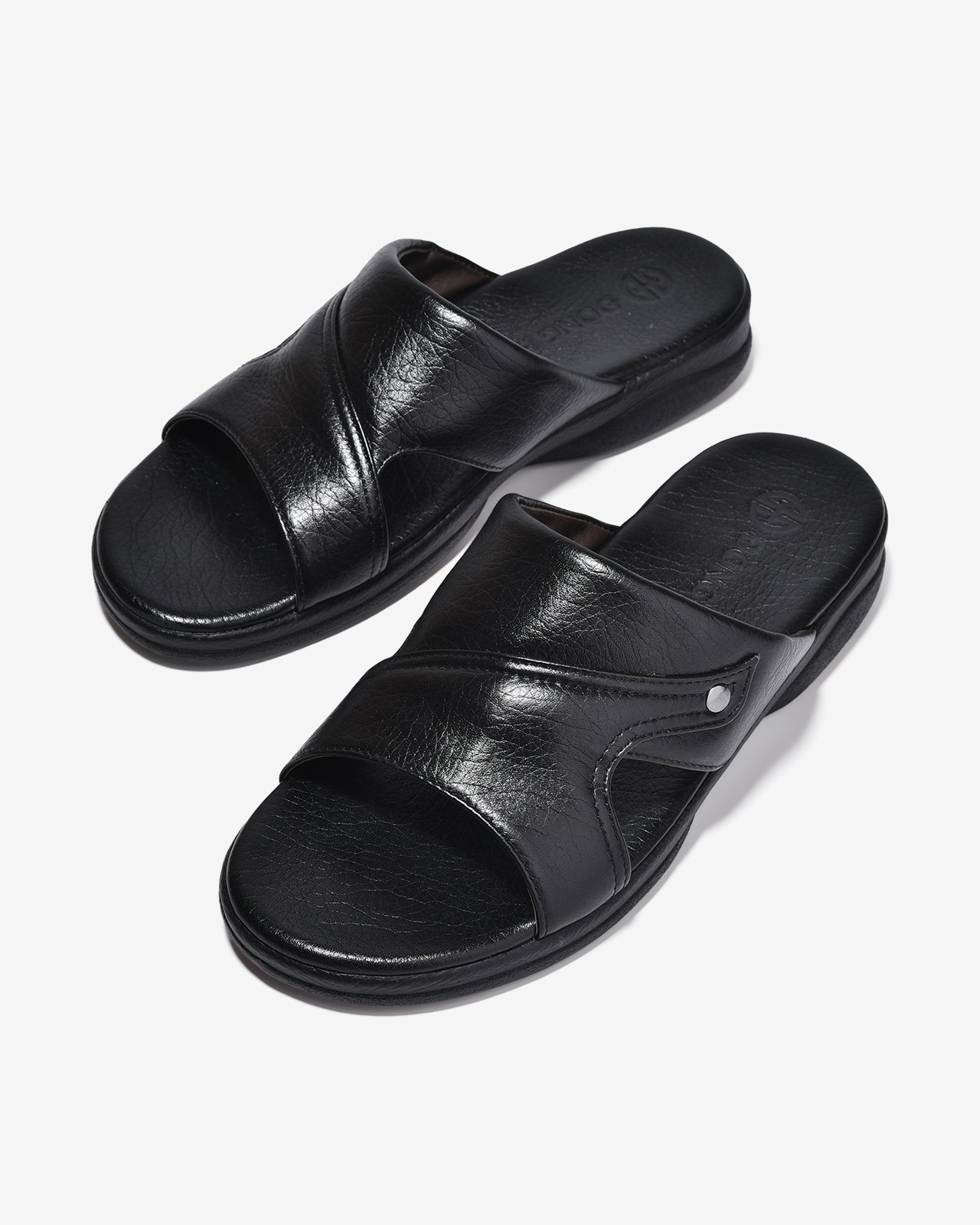 Dép Quai Ngang Nam Đông Hải Da Mềm Bảng To-D3233Đen Color1