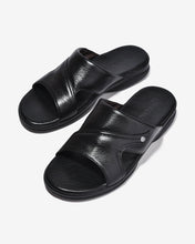 Dép Quai Ngang Nam Đông Hải Da Mềm Bảng To-D3233Đen Color1