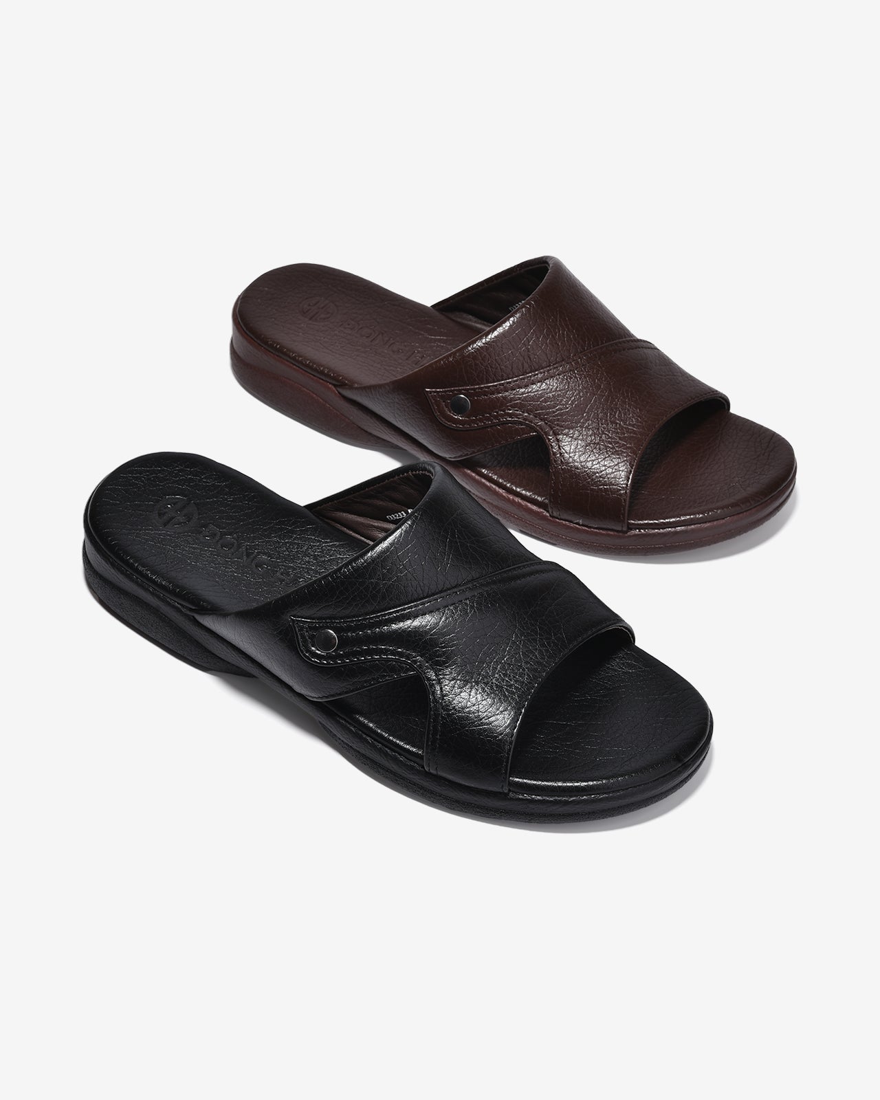 Dép Quai Ngang Nam Đông Hải Da Mềm Bảng To-D3233Đen Color1