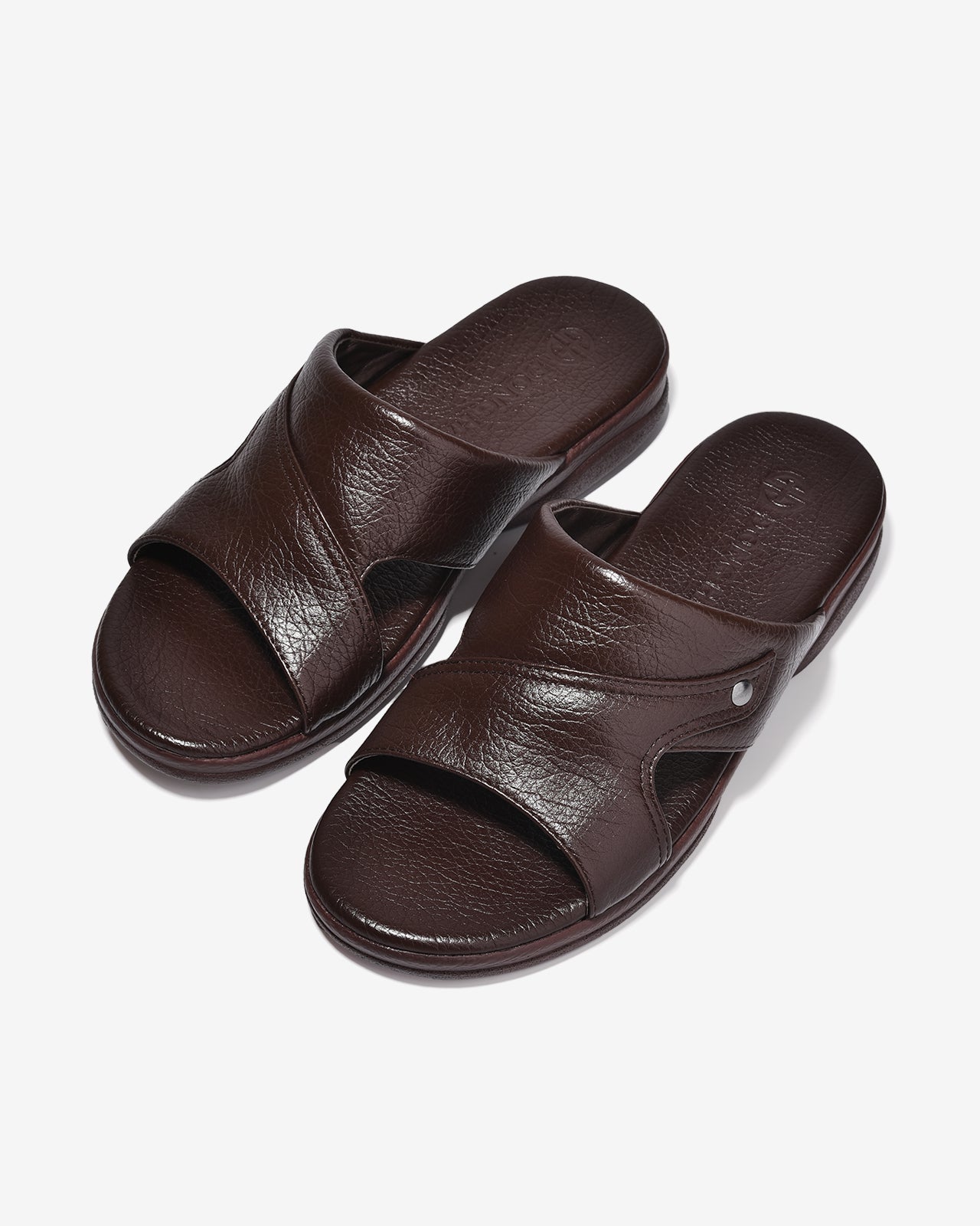 Dép Quai Ngang Nam Đông Hải Da Mềm Bảng To-D3233-Nâu Color1