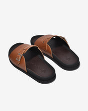 Dép Nam Đông Hải Quai Ngang Khóa Cài-D3235Bò Color1