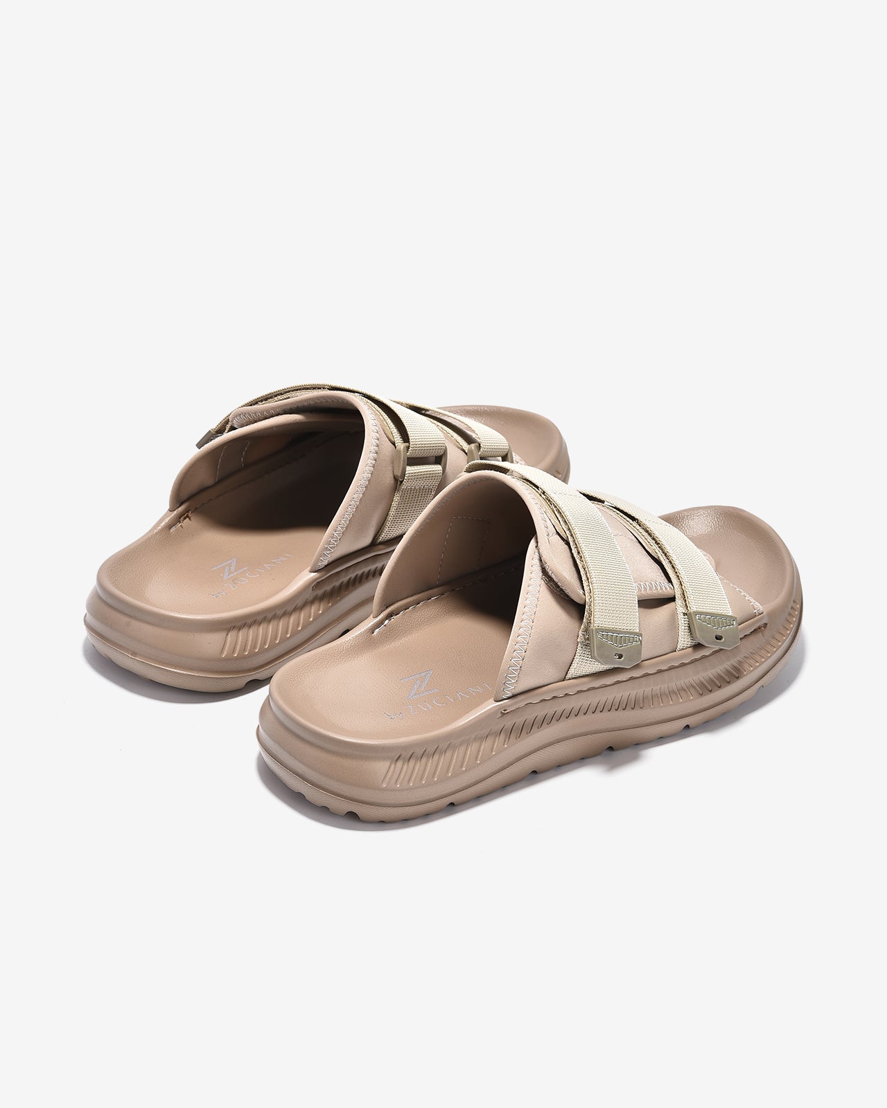 Dép Nam Zuciani Quai Ngang Phối Cài-DMY04-Kem Color1