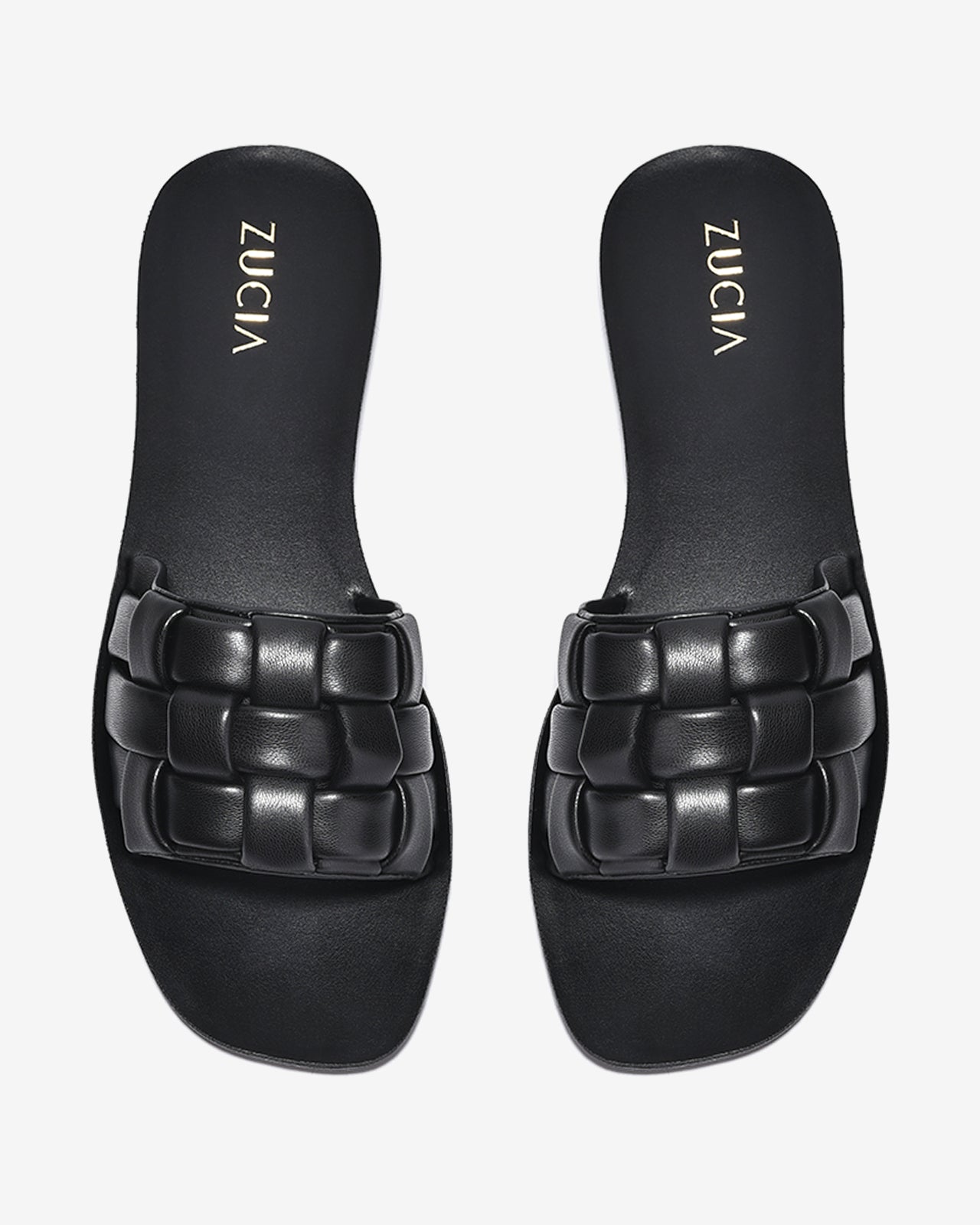 Dép Quai Ngang Nữ Zucia Quai Ngang Đan Phồng-DRXC1-Đen Color1