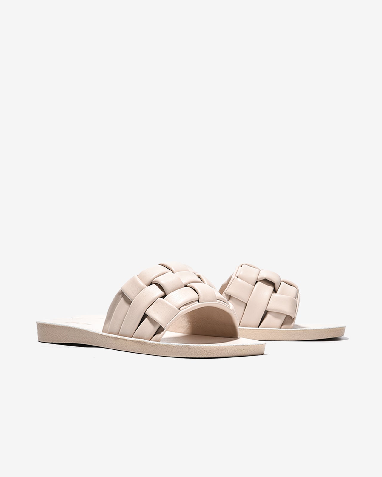 Dép Quai Ngang Nữ Zucia Quai Ngang Đan Phồng-DRXC1Kem Color1