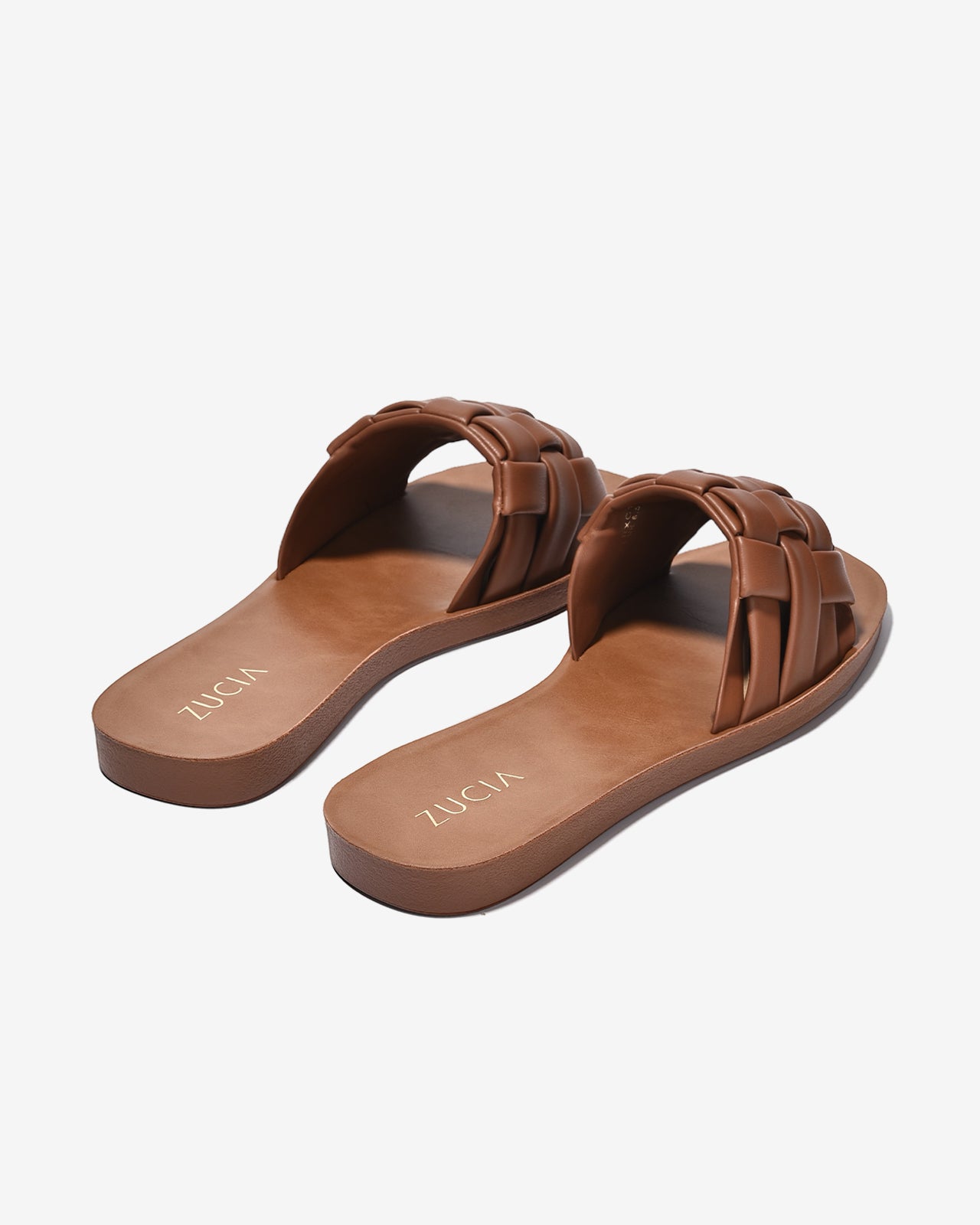 Dép Quai Ngang Nữ Zucia Đan Phồng-DRXC1-Nâu Color1