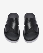 Dép Nam Zuciani Quai Chéo Viền Nổi-DRW13-Đen Color1