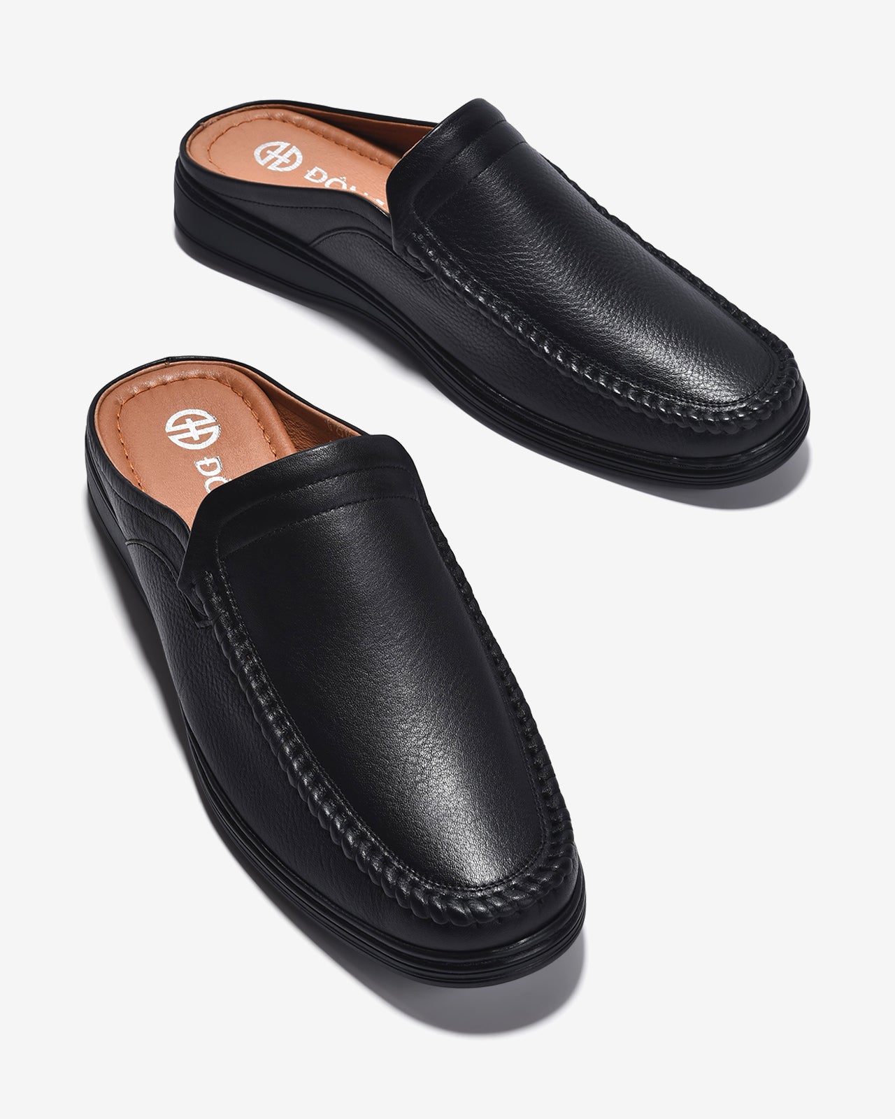 Dép Sapo Nam Đông Hải Viền Da-G2517Đen Color1