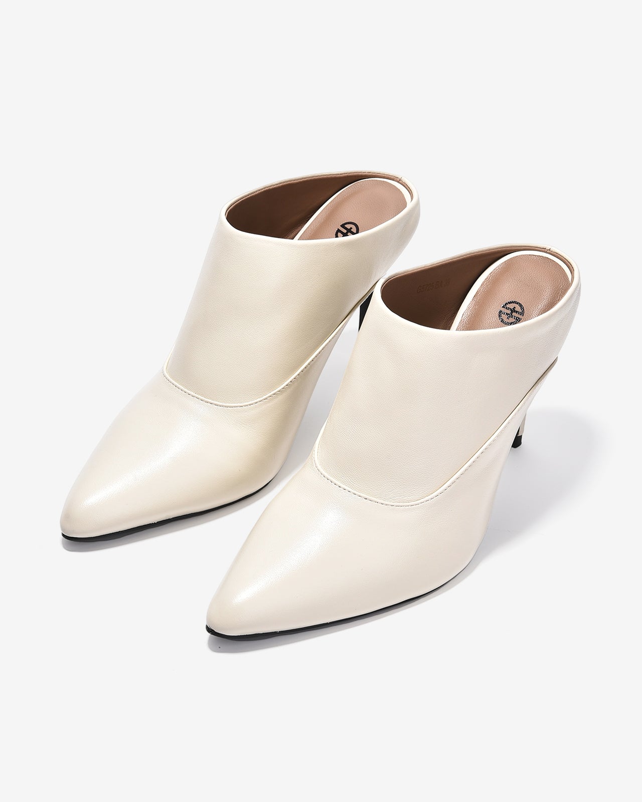 Dép Sapo Cao Gót Đông Hải Mũi Nhọn-G5725-Kem Color1