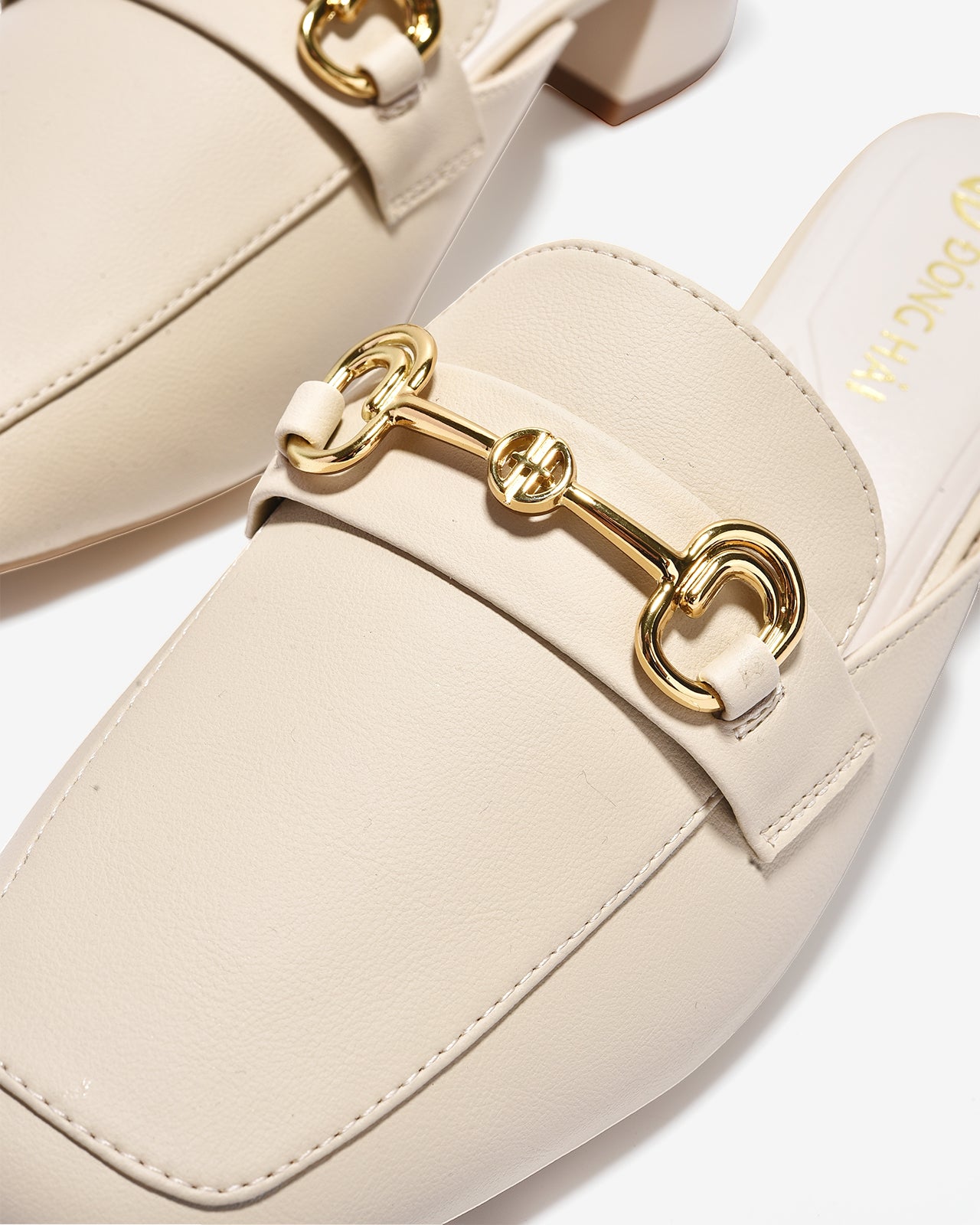 Dép Sapo Nữ Đông Hải Quai Bảng Phối-G5854-Kem Color1