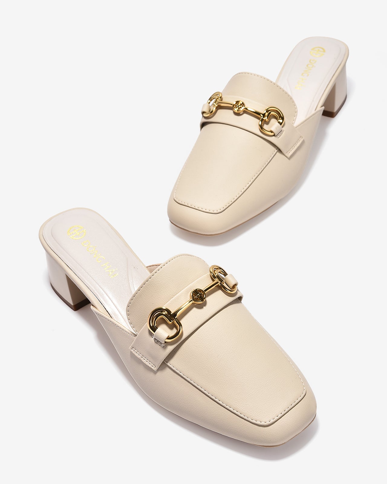 Dép Sapo Nữ Đông Hải Quai Bảng Phối-G5854-Kem Color1