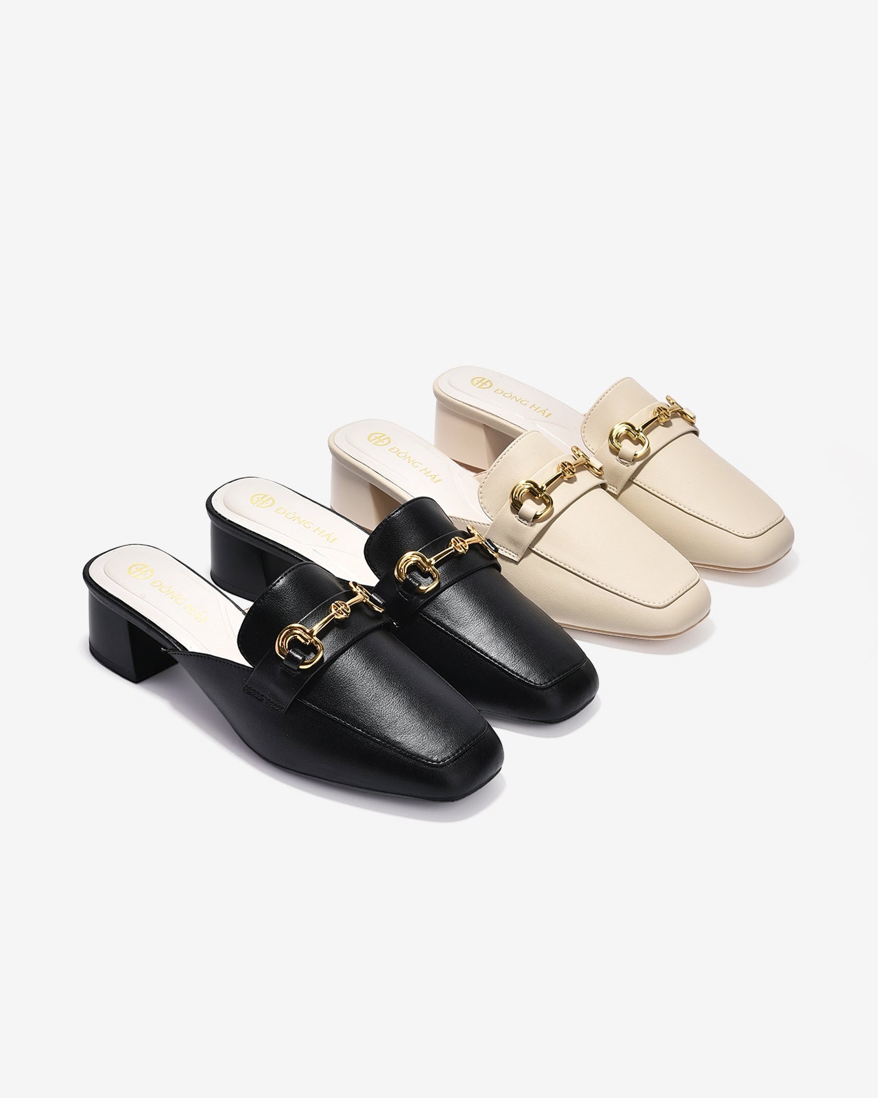 Dép Sapo Nữ Đông Hải Quai Bảng Phối-G5854-Kem Color1