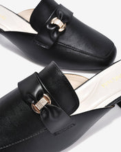 Dép Sapo Nữ Đông Hải Mũi Vuông Phối Nơ Đính Đá-G5861-Đen Color1