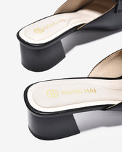 Dép Sapo Nữ Đông Hải Mũi Vuông Phối Nơ Đính Đá-G5861-Đen Color1