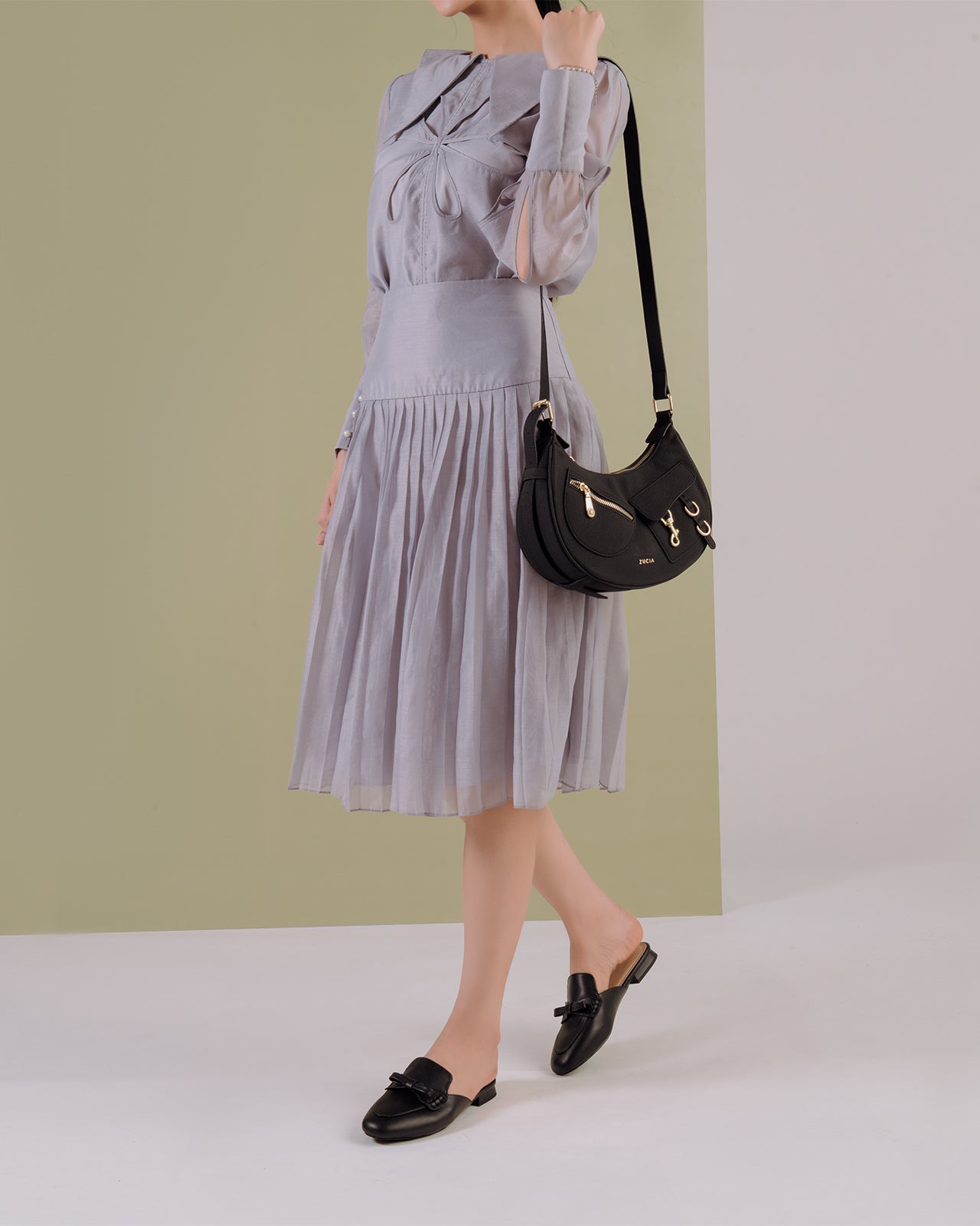 Dép Sapo Đông Hải Quai Khóa Nơ-G7735Đen Color1