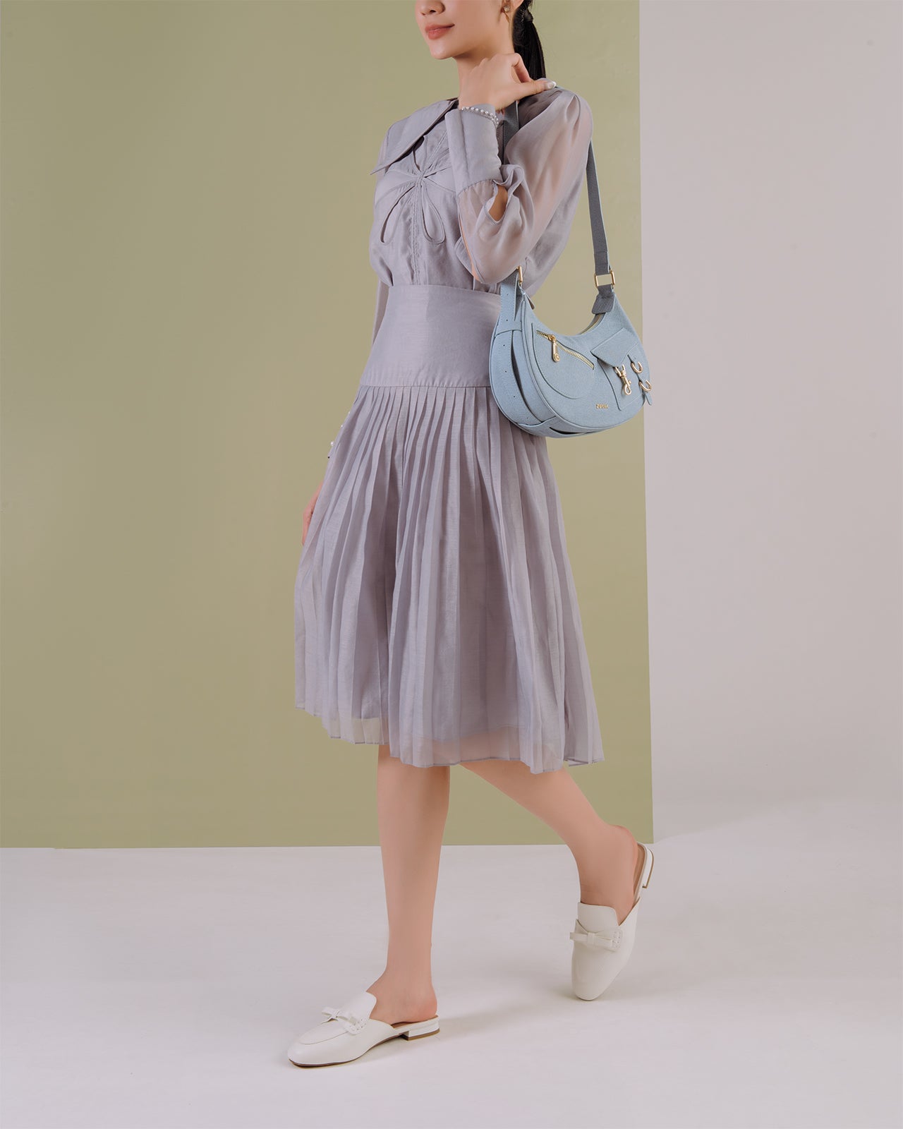 Dép Sapo Đông Hải Quai Khóa Nơ-G7735Trắng Color1