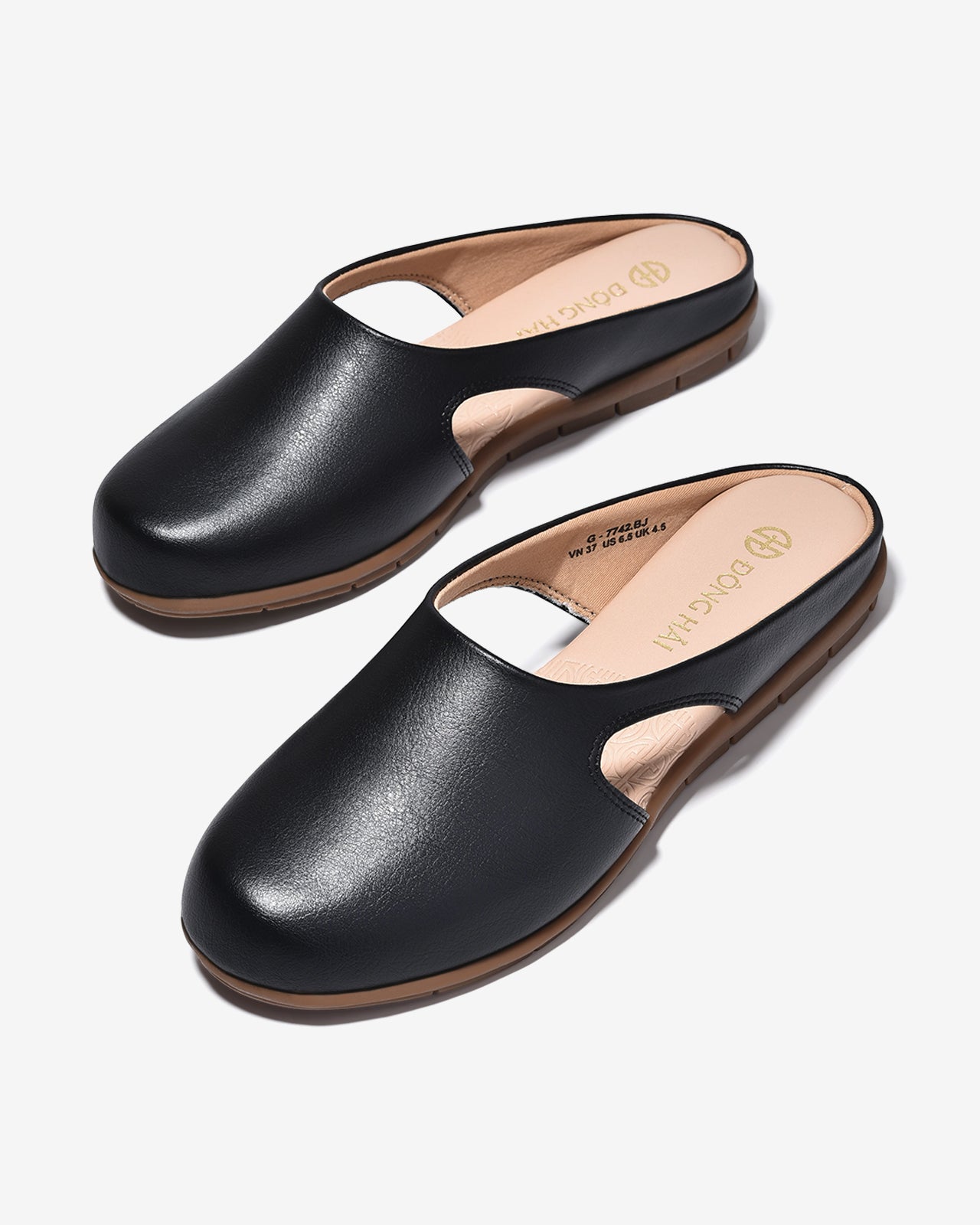 Dép Sapo Nữ Đông Hải Cut-Out Thanh Lịch-G7742Đen Color1