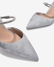 Dép Mules Cao Gót Nữ Đông Hải Quai Phối Đá Lấp Lánh-G81T4Xám Color1