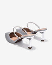 Dép Mules Cao Gót Nữ Đông Hải Quai Phối Đá Lấp Lánh-G81T4Xám Color1