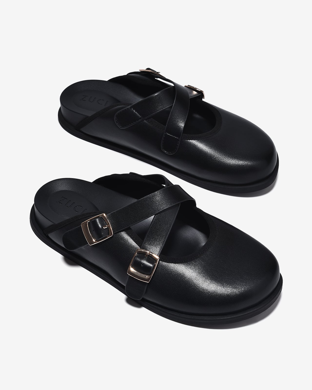 Dép Sapo Nữ Zucia 3cm Quai Đan Chéo-GRXD6Đen Color1