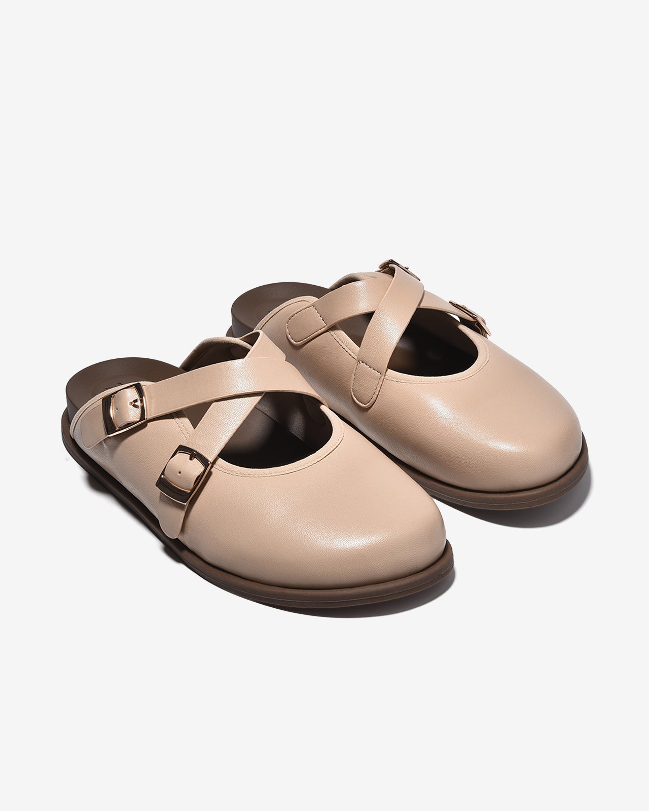 Dép Sapo Nữ Zucia 3cm Quai Đan Chéo-GRXD6Kem Color1