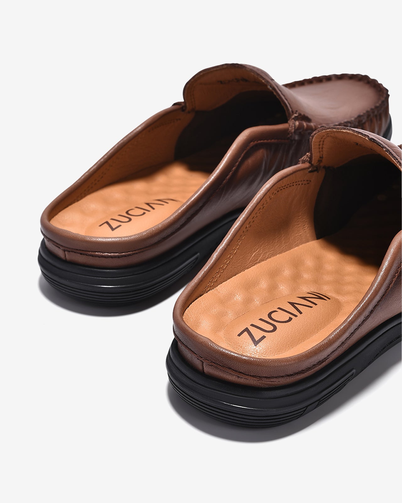 Dép Sapo Nam Zuciani Viền May Nổi-GCF68Nâu Color1