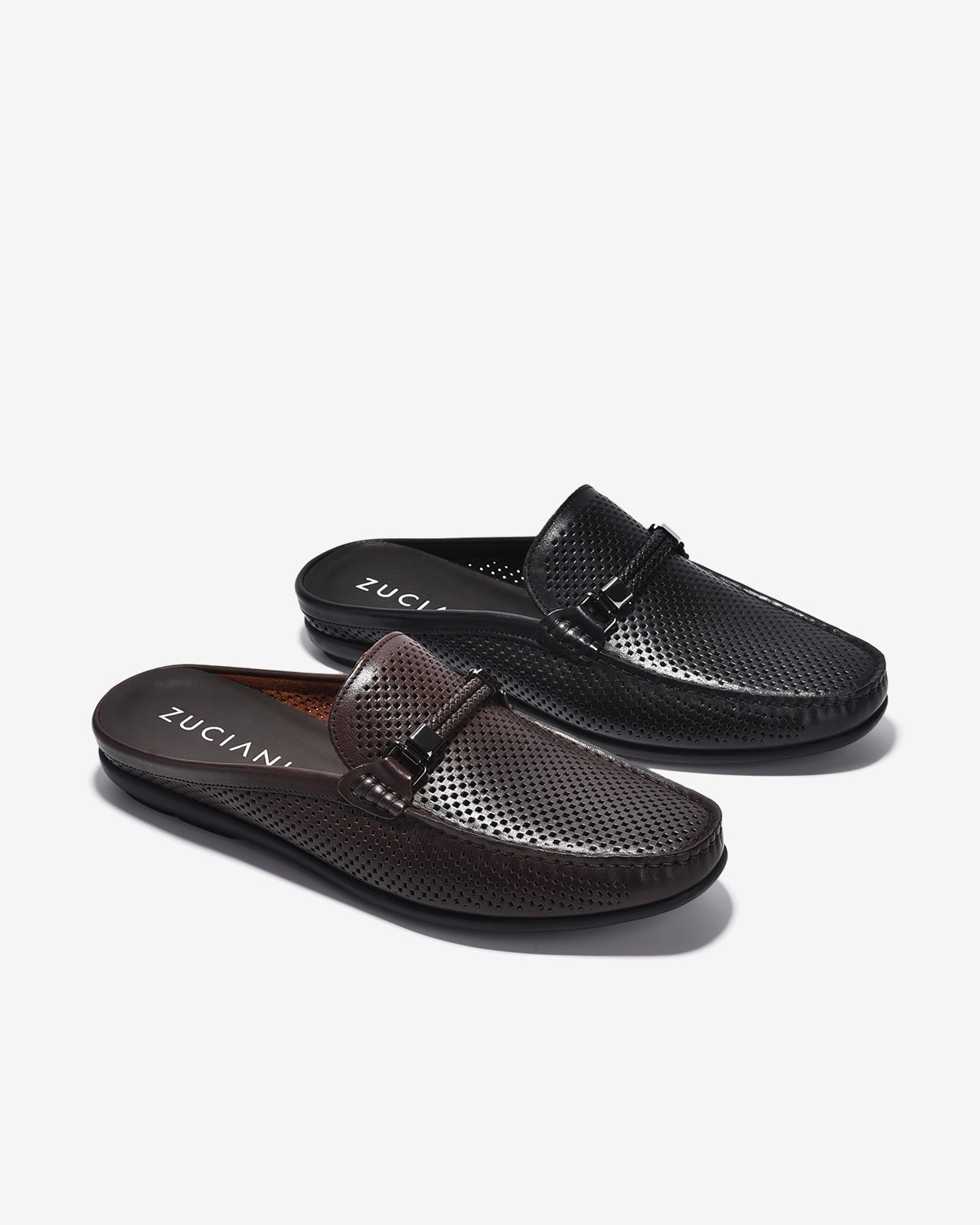 Dép Sapo Nam Zuciani Đục Lỗ Thoáng Khí-GRW12-Đen Color1