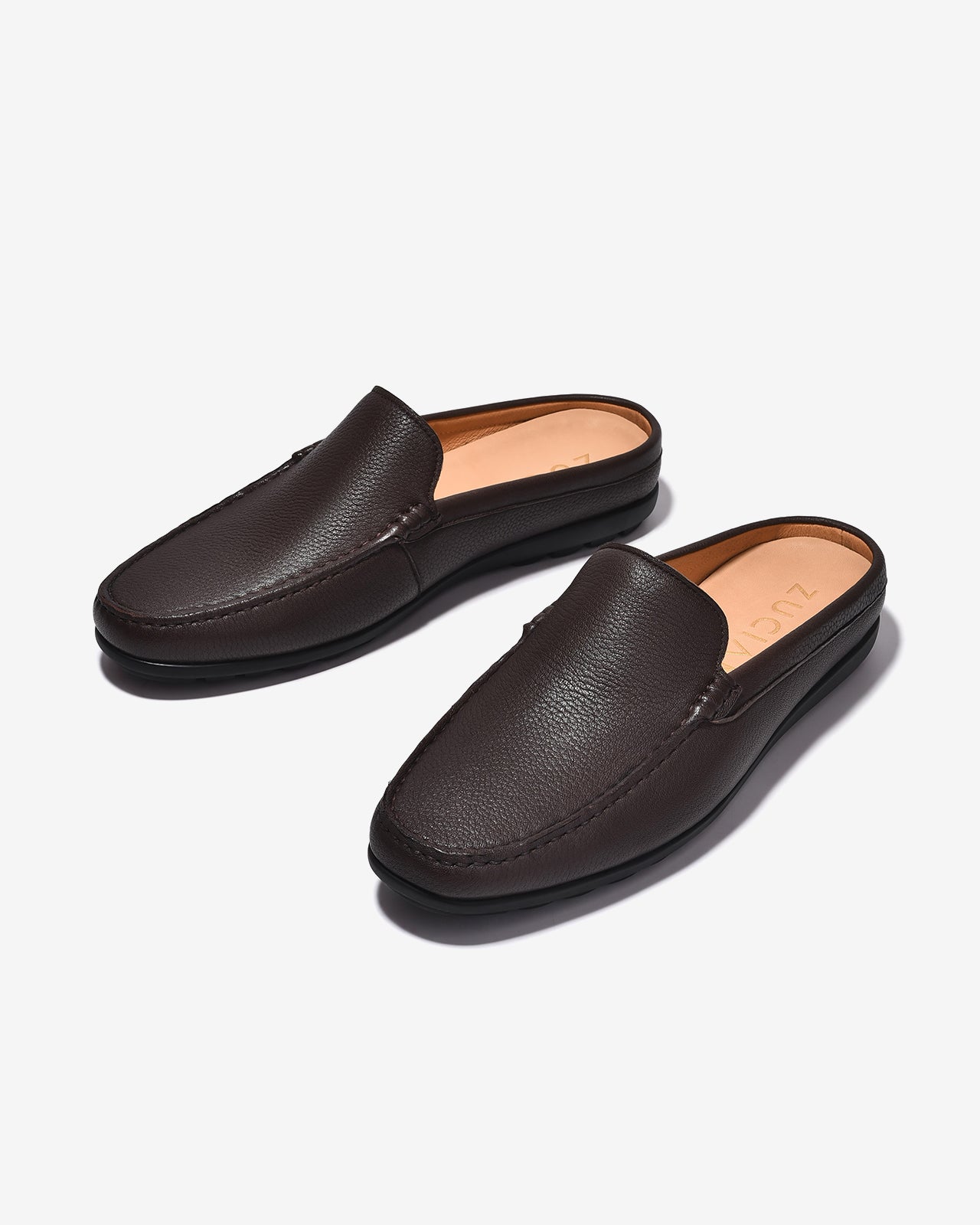 Dép Sapo Zuciani Da Vân Hạt Thanh Lịch-GSD10Nâu Color1