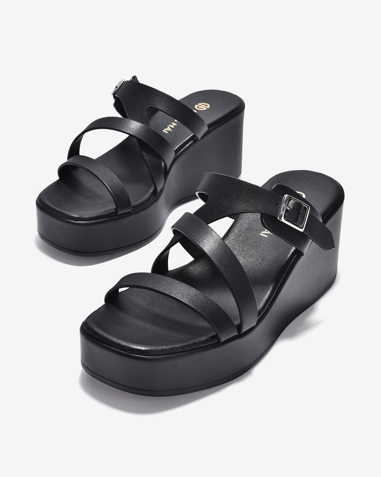 Dép Xuồng Đông Hải Quai Mảnh Khoá Kim Loại-D32G7-Đen Color1