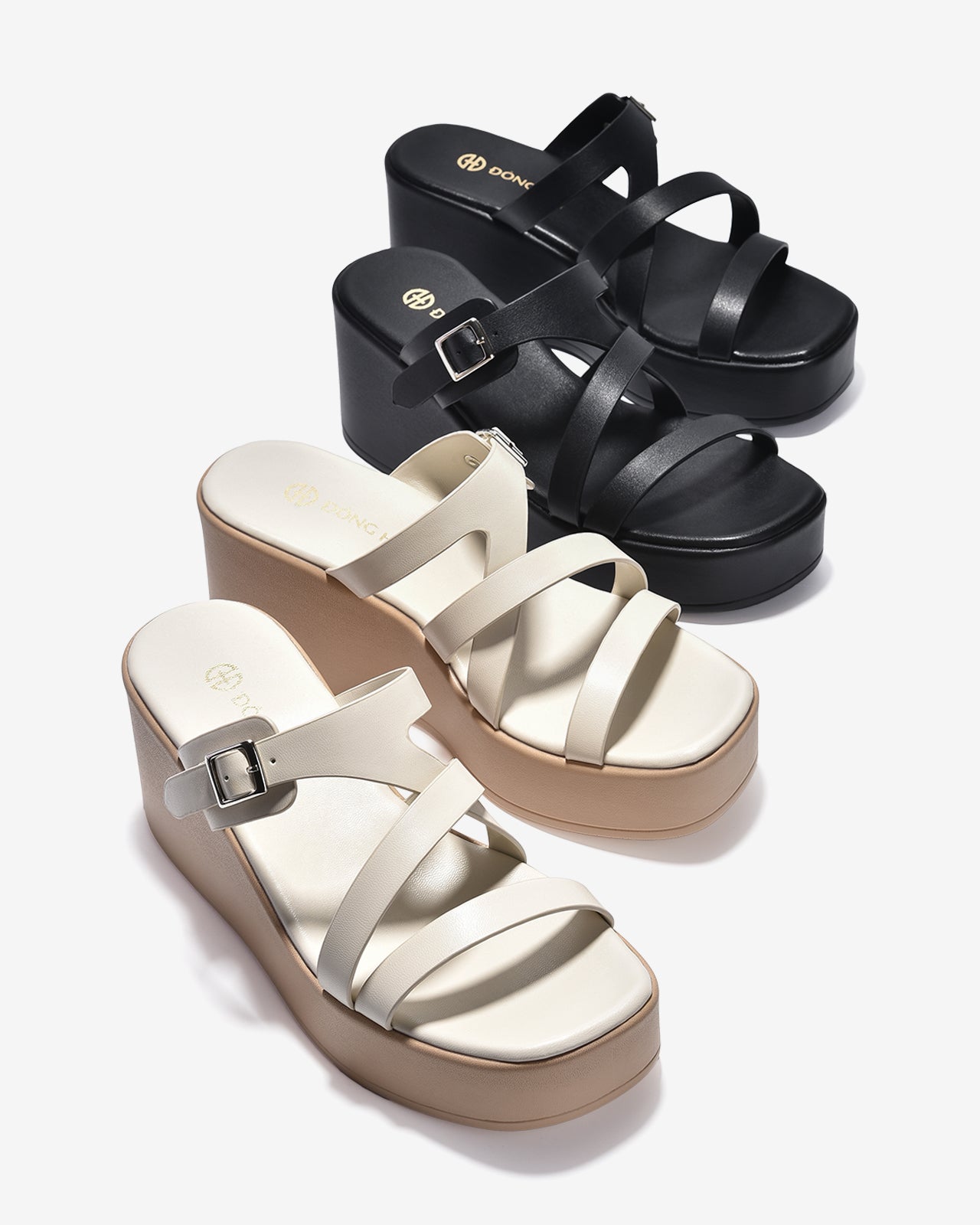 Dép Xuồng Đông Hải Quai Mảnh Khoá Kim Loại-D32G7-Đen Color1