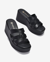 Dép Xuồng Đông Hải Quai Đan Đế 8cm-D32G8Đen Color1