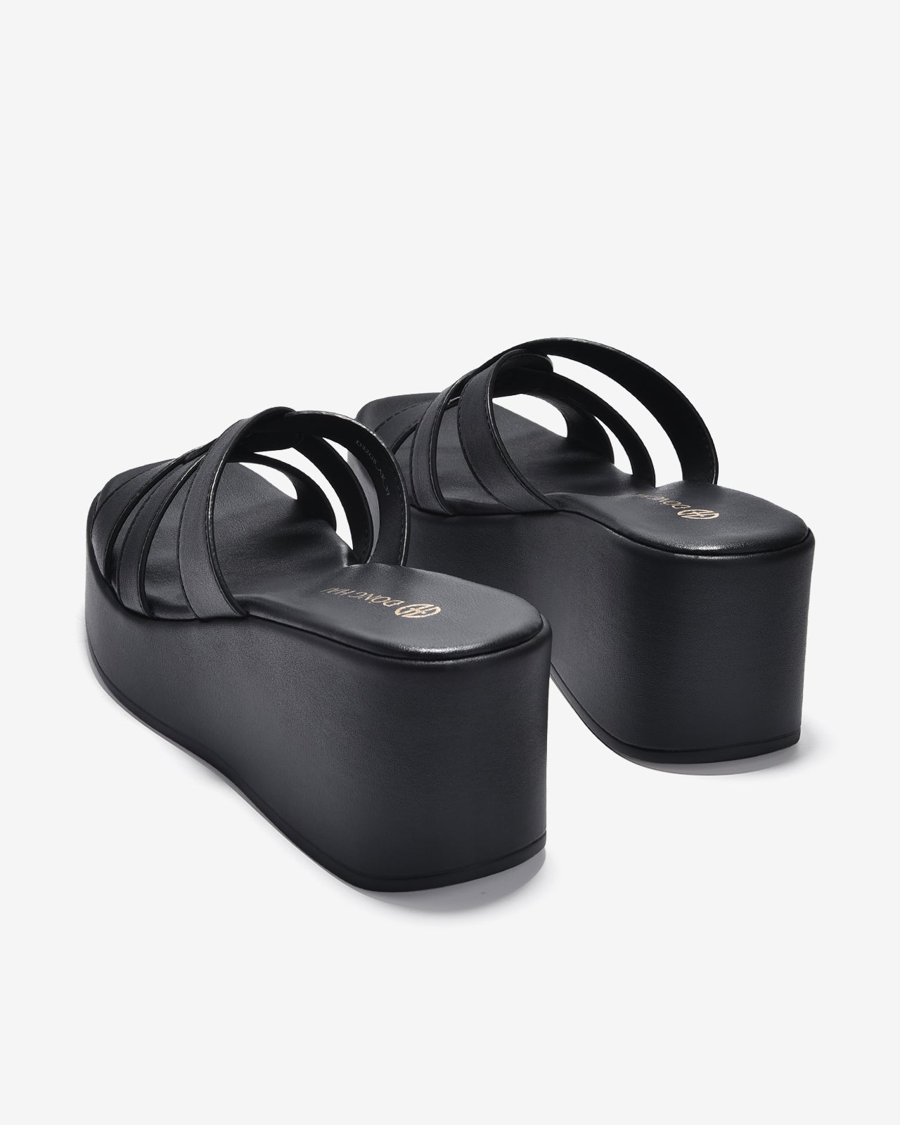 Dép Xuồng Đông Hải Quai Đan Đế 8cm-D32G8Đen Color1