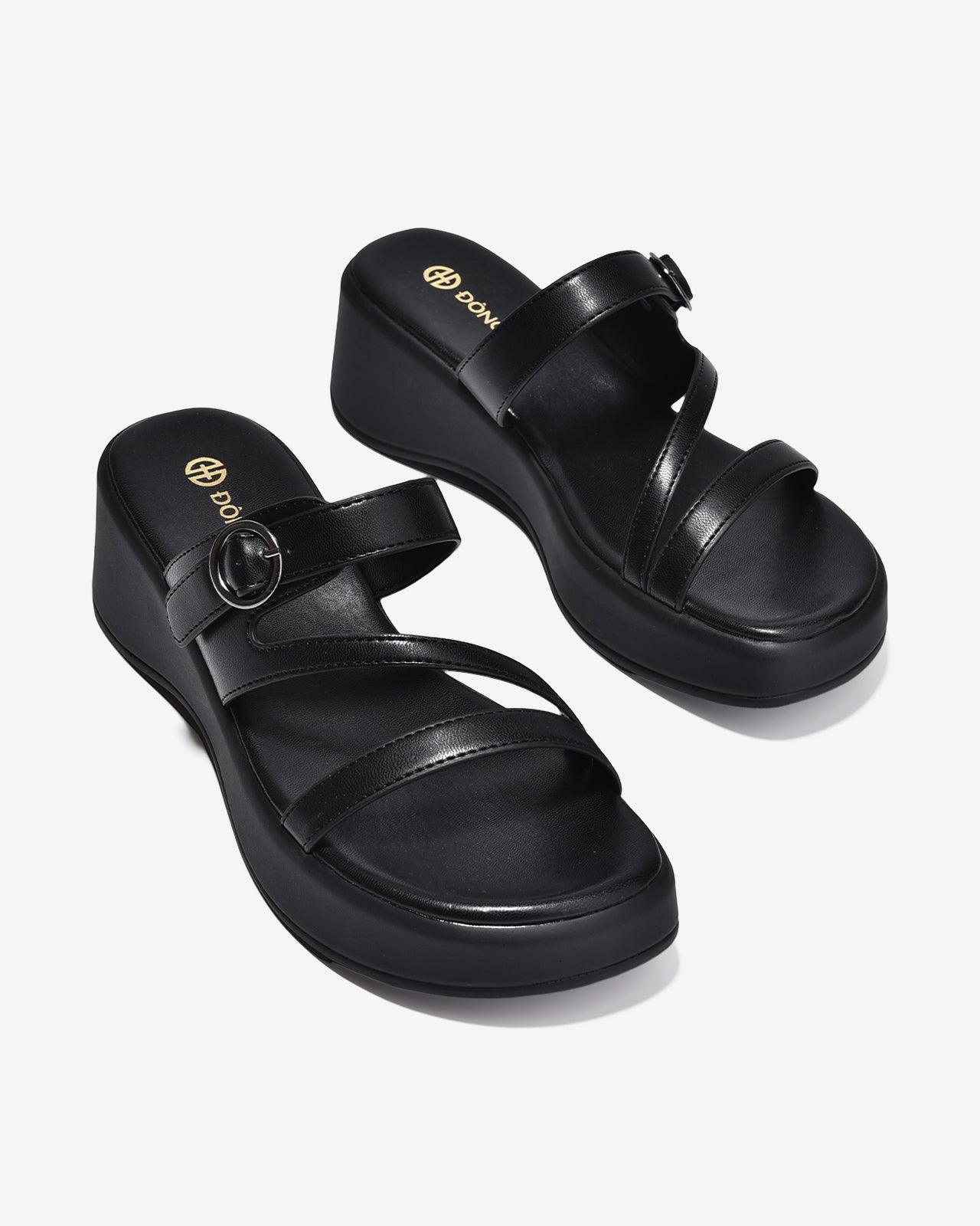 Dép Xuồng Đông Hải Ba Quai Phối Khóa-D32H5-Đen Color1