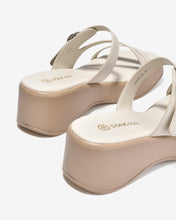 Dép Xuồng Đông Hải Ba Quai Phối Khóa-D32H5-Kem Color1