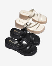 Dép Xuồng Đông Hải Ba Quai Phối Khóa-D32H5-Kem Color1