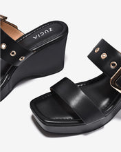 Dép Xuồng Zucia Quai Đôi Phối Khóa-DHLM1Đen Color1