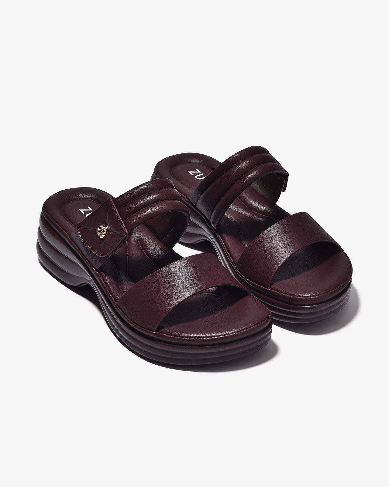 Dép Xuồng Zucia 6cm Quai Đệm Êm Mềm-DHLN3Đỏ Color1