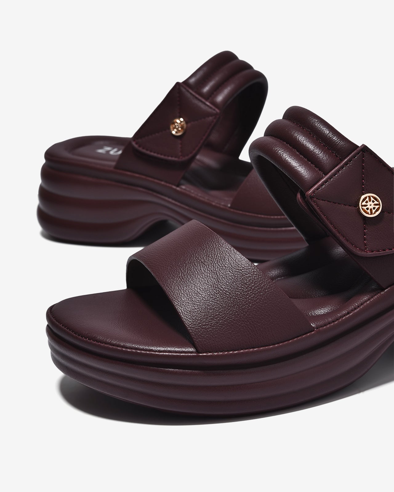 Dép Xuồng Zucia 6cm Quai Đệm Êm Mềm-DHLN3Đỏ Color1