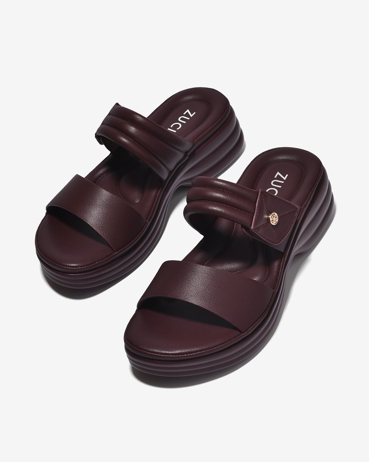 Dép Xuồng Zucia 6cm Quai Đệm Êm Mềm-DHLN3Đỏ Color1