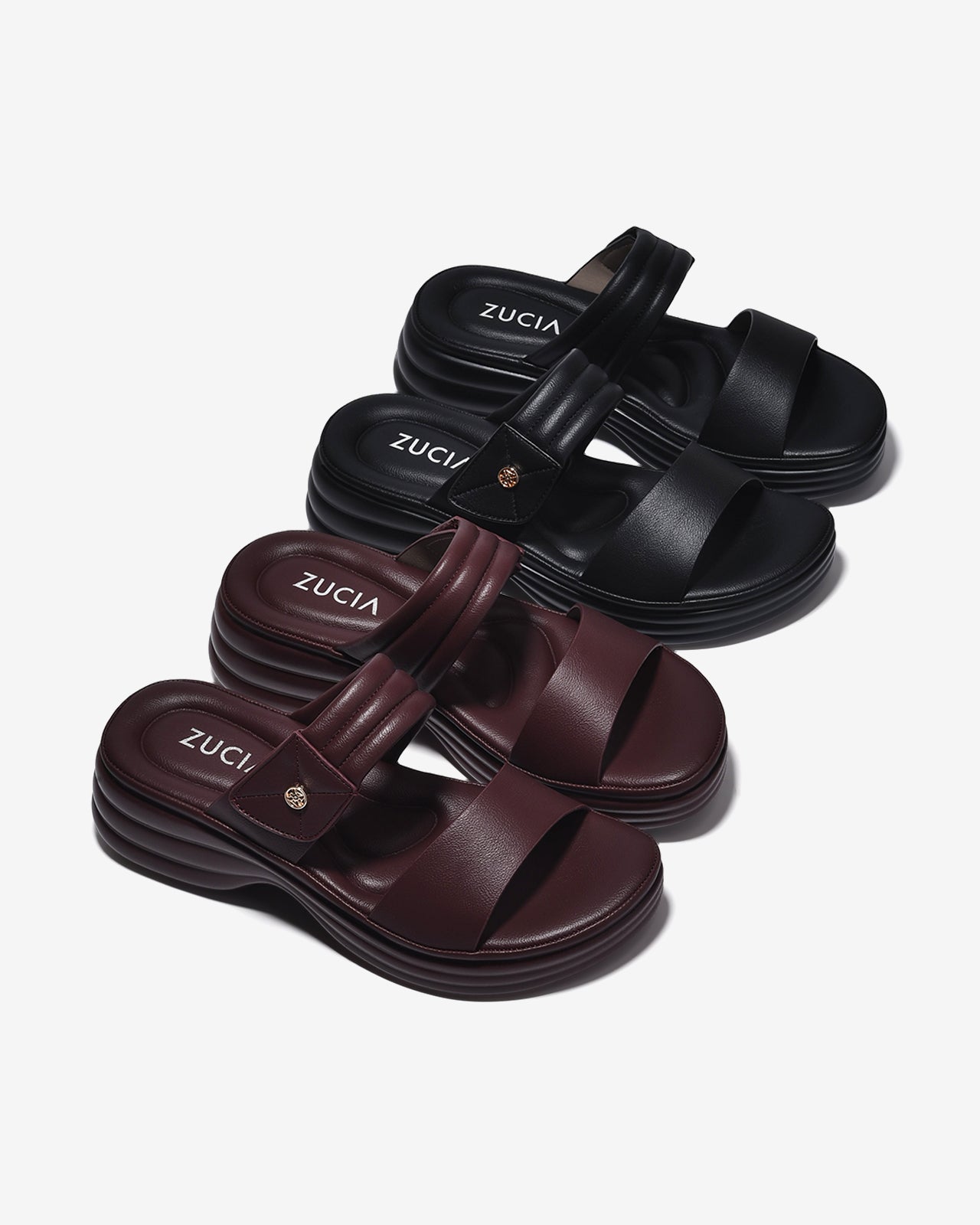 Dép Xuồng Zucia 6cm Quai Đệm Êm Mềm-DHLN3Đỏ Color1