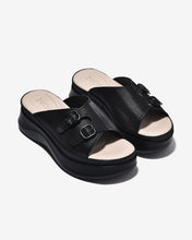 Dép Xuồng Zucia Đế 6cm Quai Đôi Bản Rộng-DRXE2Đen Color1
