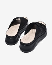 Dép Xuồng Zucia Đế 6cm Quai Đôi Bản Rộng-DRXE2Đen Color1