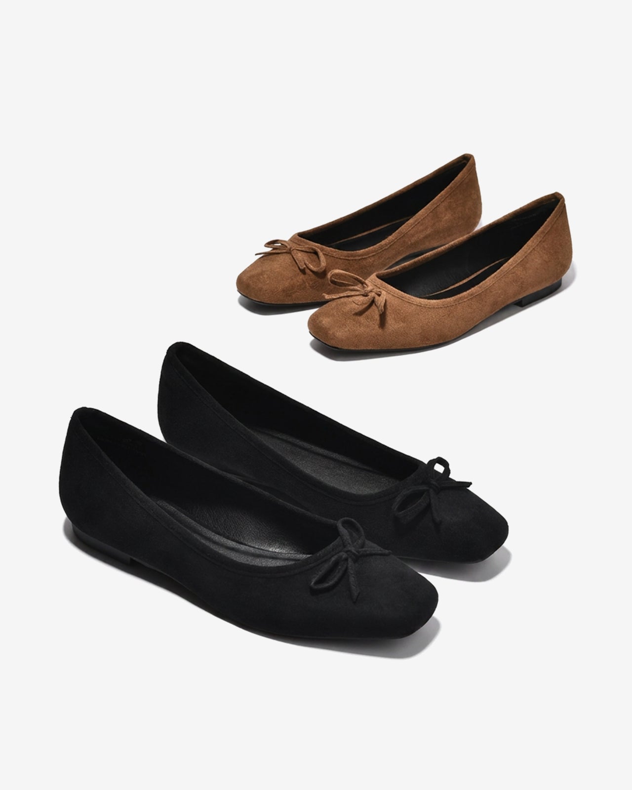 Giày Búp Bê Đông Hải Phối Nơ-G5919-Nâu Color1