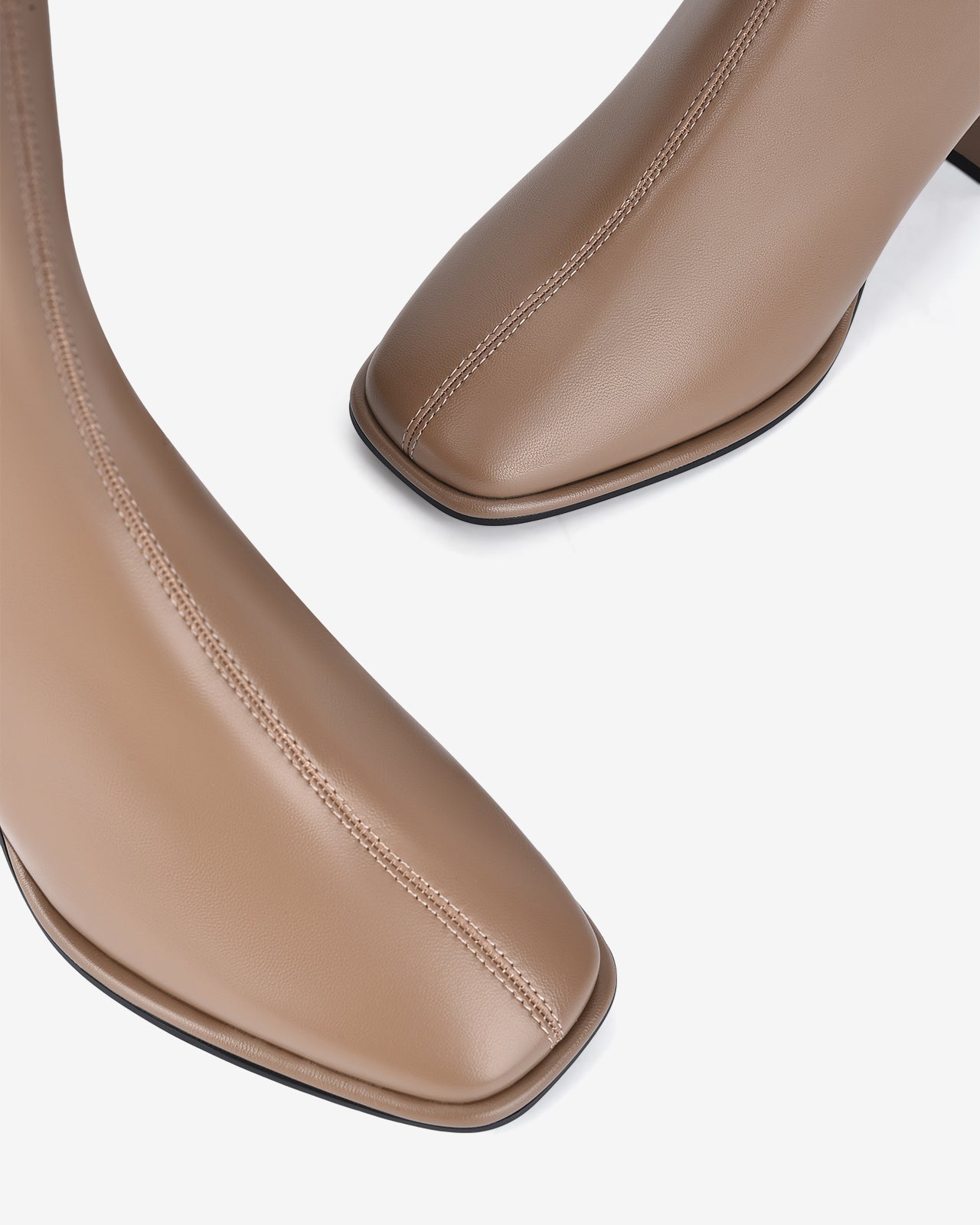 Giày Boot Nữ Đông Hải Cổ Cao Da Bóng Thời Thượng-GDH67Cafe Color1