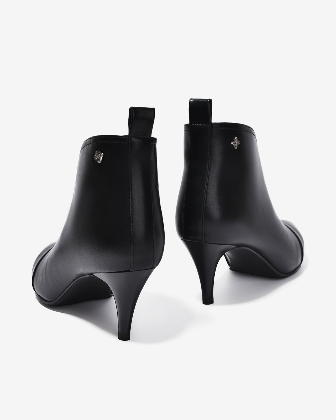 Giày Boot Nữ Zucia Mũi Nhọn Cổ Khoét Phối Thun-GTHB2-Đen Color1