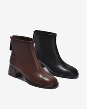 Giày Boot Nữ Zuciani Cổ Cao Vân Da Mờ Tự Nhiên-GCM33-Đen Color1