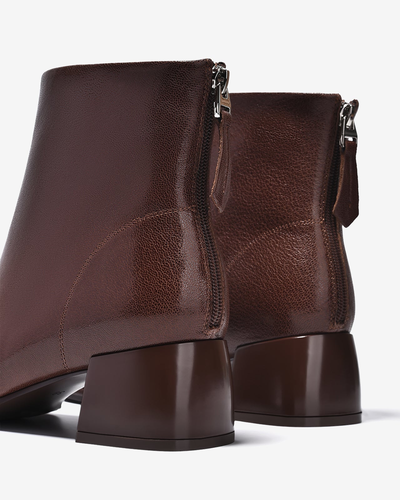 Giày Boot Nữ Zuciani Cổ Cao Vân Da Mờ Tự Nhiên-GCM33Nâu Color1