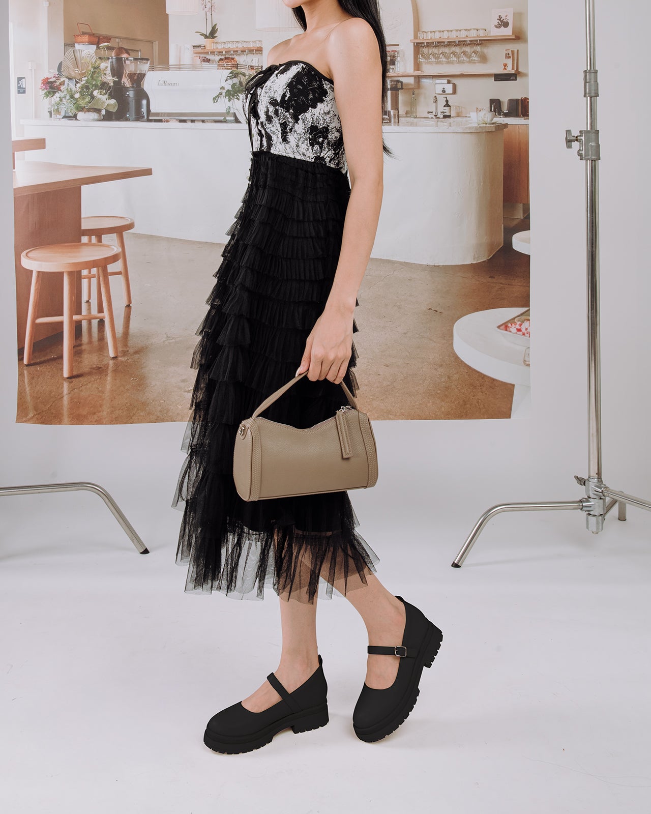 Giày Búp Bê Đông Hải Dáng Mary Jane Truyền Thống-G5722Đen Color1