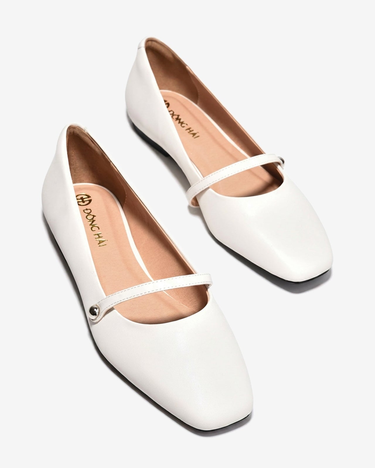 Giày Búp Bê Đông Hải Quai Ngang-G5918Kem Color1