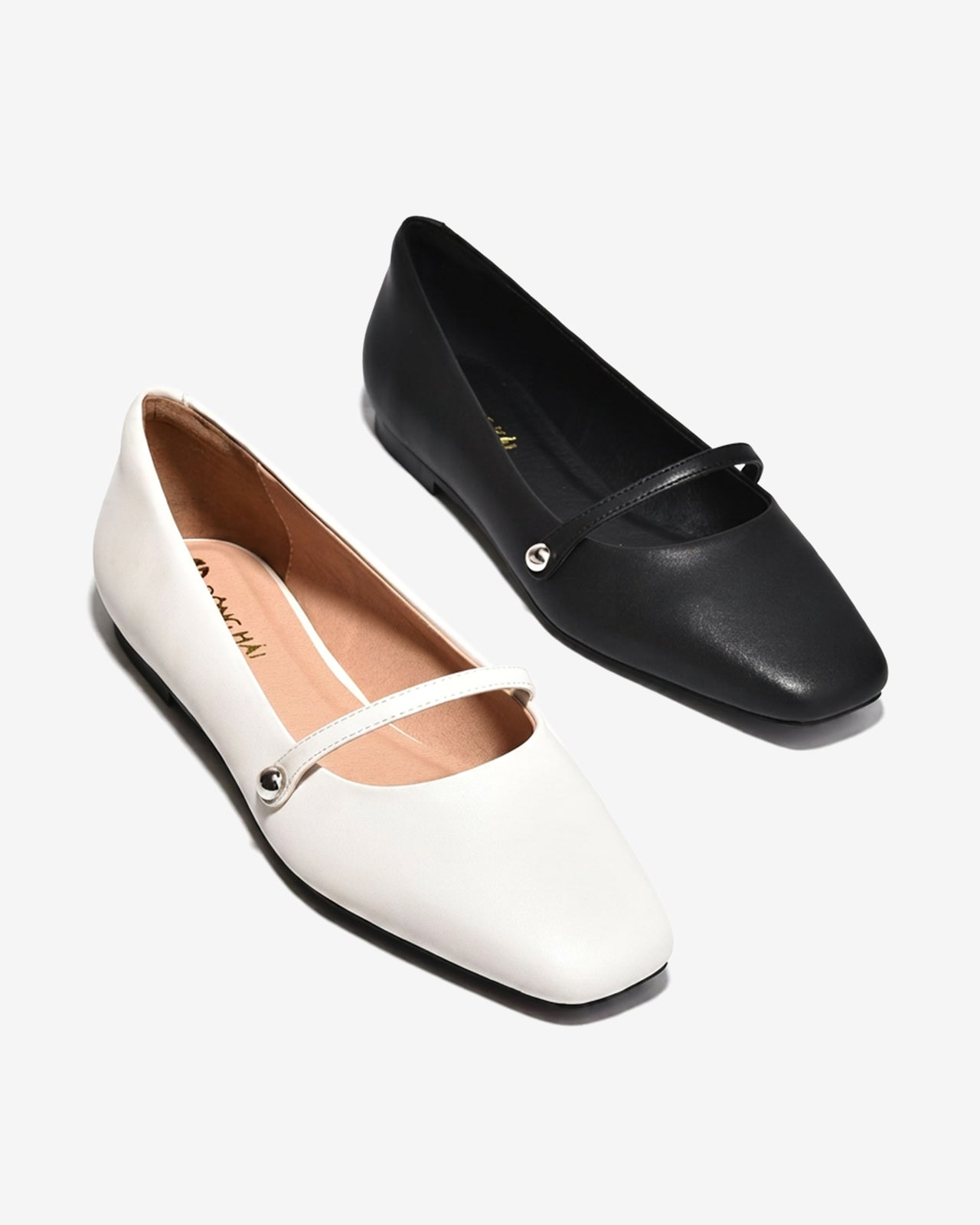 Giày Búp Bê Đông Hải Quai Ngang-G5918-Kem Color1